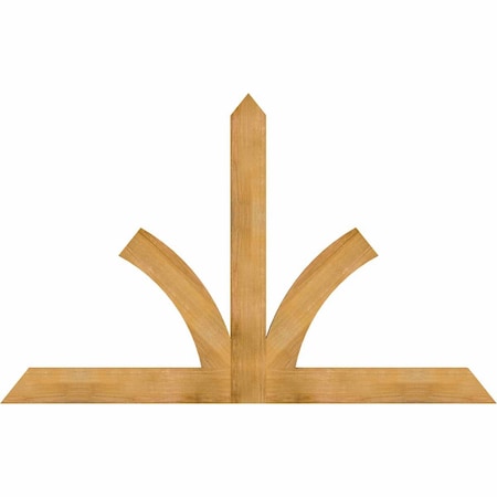 Ekena Millwork Richland Rough Sawn Timber Gable Bracket, Western Red Cedar, 84"W x 53"H x 2"D x 6"F, 15/12 Pitch GBW084X53X0206RIC00RWR